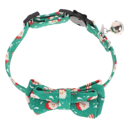 FRCOLOR Weihnachts Katzen Halsband kleines hundehalsband Weihnachtshundefliege Weihnachtskette Halsketten Haustier-Halskette Katzenhalskette mit Glocke Weihnachten Haustierzubehör Tuch von FRCOLOR