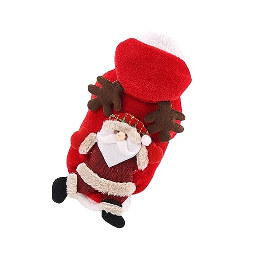 FRCOLOR Warmer Mantel Weihnachtsmann- Weihnachtskleidung Für Haustiere Weihnachtskostüme Haustier Weihnachts-Haustier-Outfit Weihnachtskostüme Kleidung Weihnachtstierbedarf Klein Jacke von FRCOLOR