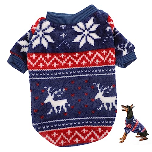 FRCOLOR Welpenkleidung Weihnachtspullover Für Haustiere Party- Haustier-Overall Elch Hundekostüm Welpen-Pyjama Weihnachtsparty-haustierkleidung Hundehasenohren Polyester Hündchen Shirt von FRCOLOR