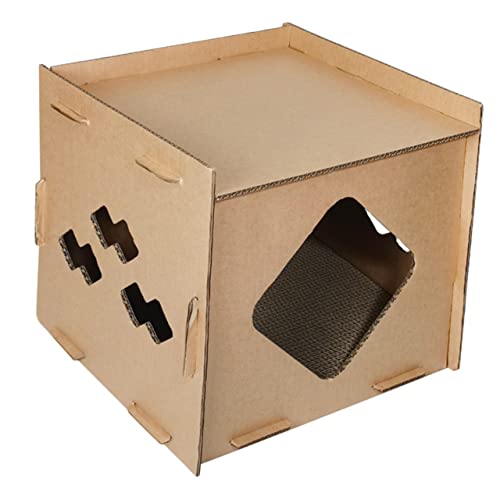 FRCOLOR Wellpappe-Kratzbaum für Katzen Katzenkratzhaus Kratzhaus für Katzen Katzenbett kratzspielzeug Spielzeuge Karton großes Katzenhaus Dropshipping Katzenkratzer FRCOLOR Wellpappe-Kratzbaum für Katzen Katzenkratzhaus Kratzhaus für Katzen Katzenbett kratzspielzeug Spielzeuge Karton großes Katzenhaus Dropshipping Katzenkratzer von FRCOLOR