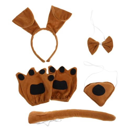 FRCOLOR Welpen Kostümset für Ohren Haarreif Fliege Handschuhen und Nase Weiches Atmungsaktives Tierkostüm für Verkleidung Halloween Party und Cosplay FRCOLOR Welpen Kostümset für Ohren Haarreif Fliege Handschuhen und Nase Weiches Atmungsaktives Tierkostüm für Verkleidung Halloween Party und Cosplay von FRCOLOR
