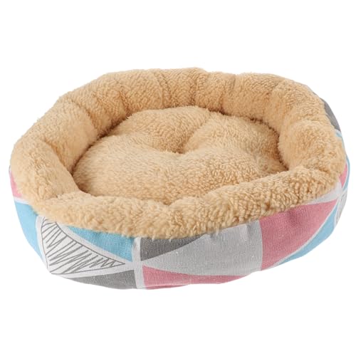 FRCOLOR Winterliches Hundebett Winterhundebett Versteckbett Für Haustiere Indoor Hundehöhle Hundekissenbett Rundes Haustierbett Weiches Hundebett Katzenversteck Kleine Tiere Stoff Waschbar von FRCOLOR