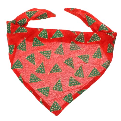 FRCOLOR Schal weihnachtsdeko Welpen-Bandana Lätzchen für Dreieckstuch Haustier-Schal Bandana-Kragen für Welpen Hundebandana Hundeschal Zubehör Halsband schmücken Weihnachten Polyester von FRCOLOR