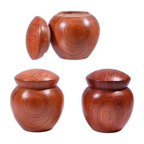 FREEBLOSS 3 Stück Mini Urnen Für Menschliche Asche Holz Kleine Andenken Urne Maserung Für Menschliche Oder Haustierasche Beerdigung Mini Urne Mit Holzmaserung Andenken Urne 6x7cm von FREEBLOSS