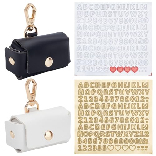 FREEBLOSS 4 Stück Ringträgerkissen Für Hundehalsband, PU-Leder, Eheringträgerbeutel Für Hunde, Eheringhalterbeutel, Paarring-Aufbewahrungsbox Für Heiratsantrag, Verlobung, Hochzeitszeremonie, Party von FREEBLOSS
