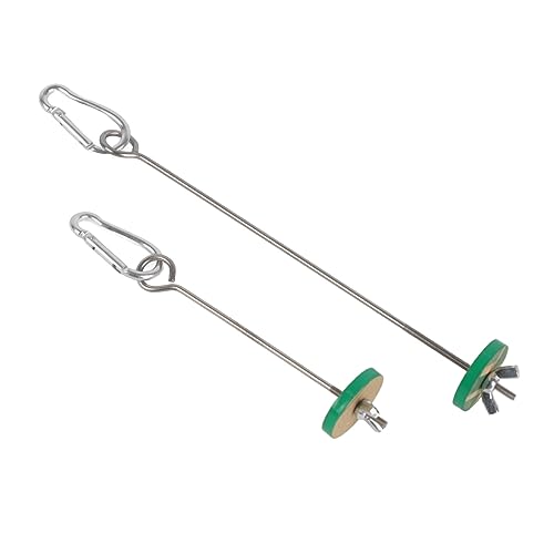 2pcs Stainless Steel Bird Food Holders | Pet Parrot Fruit & Vegetable Feeder | Sturdy Meat Skewer for Cages/Chicken Coops | Simple - Maintain Suspension Design (15cm & 23cm) von FRELEAN
