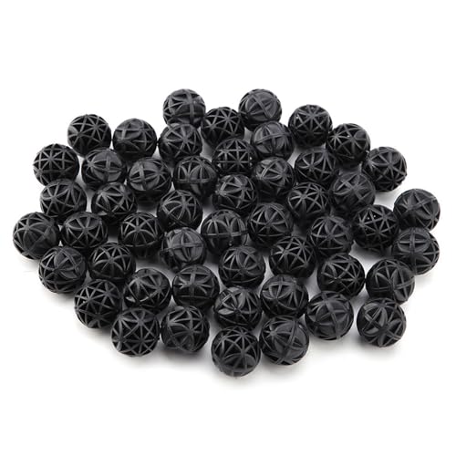 50pcs Bio Porous Media Biochemical Ball | Aquarium -Teichverarbeitungsmedien für Süßwasser / Salzwasser | Vorteilhafte Kulturkultivierung | Leichtes PVC -Schwammmaterial (16 mm - (16mm with cotton) von FRELEAN