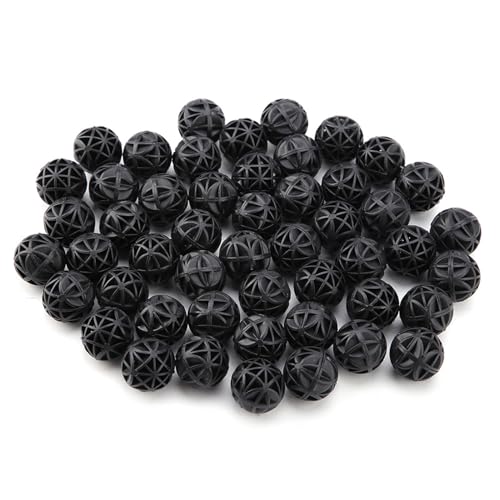 50pcs Bio Porous Media Biochemical Ball | Aquarium -Teichverarbeitungsmedien für Süßwasser / Salzwasser | Vorteilhafte Kulturkultivierung | Leichtes PVC -Schwammmaterial (16 mm - (36mm with cotton) von FRELEAN