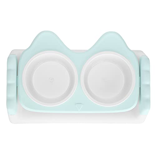 Erhöhte Katzennäpfe mit verstellbarem Ständer, doppelt erhöhte Futternäpfe für Katzen/Hunde, sanfte Kunststoff-Futter- und Wassernäpfe | ergonomisches Design für Nacken- und Verdauungsentlastung (Grün Erhöhte Katzennäpfe mit verstellbarem Ständer, doppelt erhöhte Futternäpfe für Katzen/Hunde, sanfte Kunststoff-Futter- und Wassernäpfe | ergonomisches Design für Nacken- und Verdauungsentlastung (Grün von FRELEAN