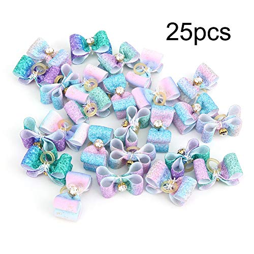 FRELEAN 25Pcs Pet Hair Bows | Gradient Ramp Bowknots for Cats/Small & Medium Dogs | Soft Polyester Grooming Accessories | Seasonal Costume Party FRELEAN 25Pcs Pet Hair Bows | Gradient Ramp Bowknots for Cats/Small & Medium Dogs | Soft Polyester Grooming Accessories | Seasonal Costume Party von FRELEAN
