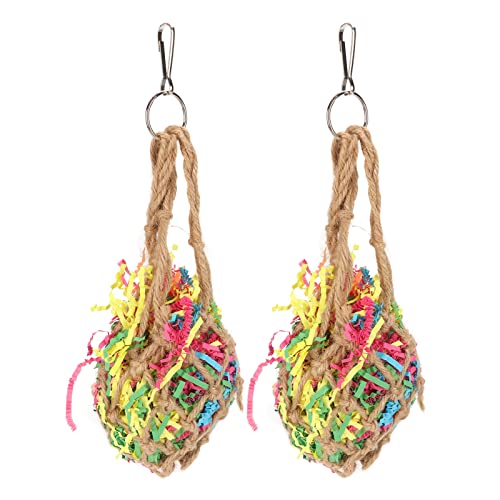FRELEAN 2Pcs Bird Shredding Toys | Colorful Hanging Foraging Toys for Parrots/Cockatiels/Lovebirds | Ease Boredom & Support Mental Wellness | Secure Hemp Rope & Paper Silk Materials FRELEAN 2Pcs Bird Shredding Toys | Colorful Hanging Foraging Toys for Parrots/Cockatiels/Lovebirds | Ease Boredom & Support Mental Wellness | Secure Hemp Rope & Paper Silk Materials von FRELEAN
