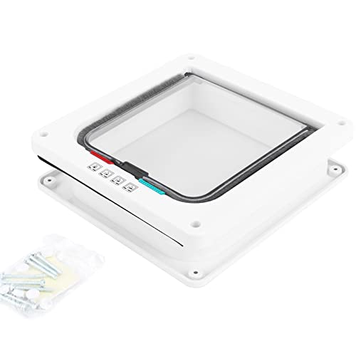 FRELEAN 4 - Way Lockable Pet Door | M Size Cat Flap for Small Dogs | Weatherproof Double Flap Design | Easy DIY Installation for Interior/Exterior Walls FRELEAN 4 - Way Lockable Pet Door | M Size Cat Flap for Small Dogs | Weatherproof Double Flap Design | Easy DIY Installation for Interior/Exterior Walls von FRELEAN