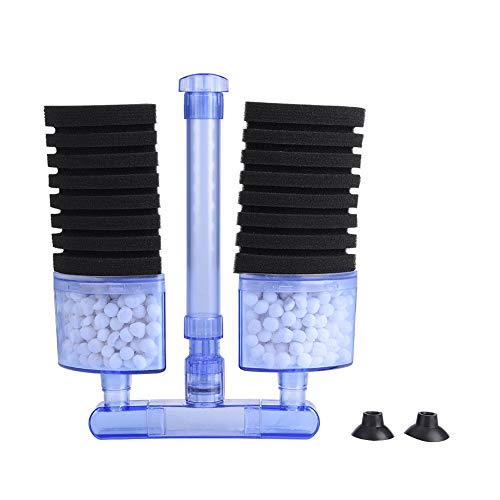 FRELEAN Aquarium Sponge Device | Biochemical Oxygen Unit for Mini Fish Enclosures/Tropical Fish Enclosures | Sustainable Sponge & Safe Plastic | 2 Suction Cups for Stable Mounting (XY-2885 (Black)) von FRELEAN