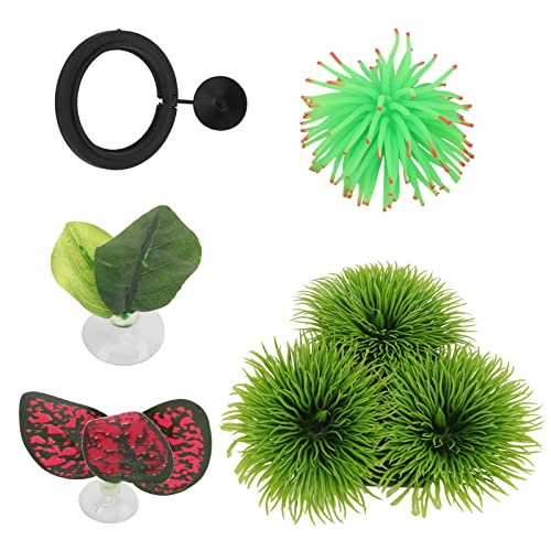 FRELEAN Betta Leaf Pad Set | Simulating Resting Bed Kit for Betta/Shrimp/Goldfish | 5 - in - 1 Aquarium Decor with Feeding Ring & Glow Coral | Powerful Suction Cup Design FRELEAN Betta Leaf Pad Set | Simulating Resting Bed Kit for Betta/Shrimp/Goldfish | 5 - in - 1 Aquarium Decor with Feeding Ring & Glow Coral | Powerful Suction Cup Design von FRELEAN