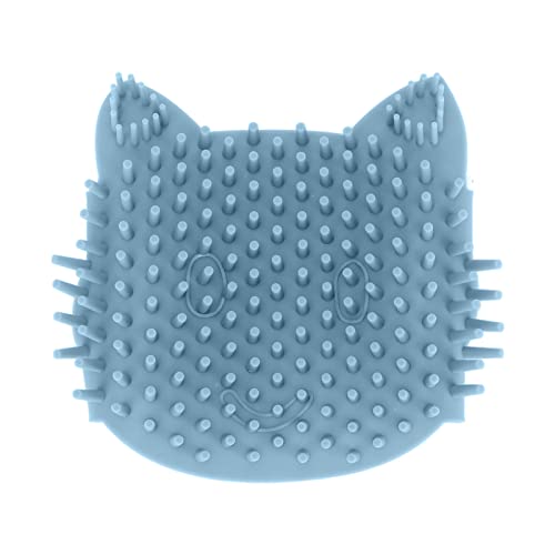 FRELEAN Cat Corner Self Groomer | Soft Silicone Massage & Catnip Itch Board for Cats/Kittens/Dogs | Adjustable Height, Easy Install | Blue (S) von FRELEAN