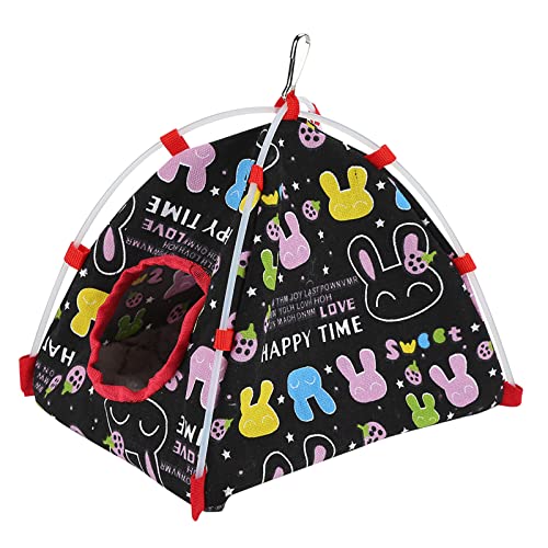 FRELEAN Papageien-Ruhütte, winddicht und warm, Vogelkäfigbett für kleine Haustiere, Eulen-/Kaninchen-Design, stabiles Segeltuch mit Haken zum Aufhängen, bequeme Matte im Lieferumfang enthalten (S) FRELEAN Papageien-Ruhütte, winddicht und warm, Vogelkäfigbett für kleine Haustiere, Eulen-/Kaninchen-Design, stabiles Segeltuch mit Haken zum Aufhängen, bequeme Matte im Lieferumfang enthalten (S) von FRELEAN