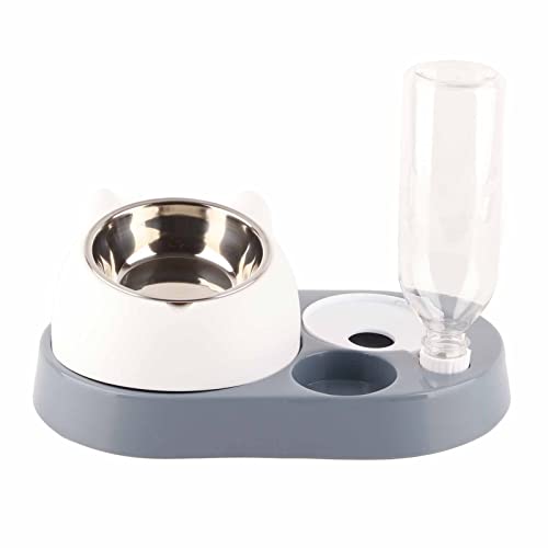 Raised Pet Food Feeder | 4 in 1 Stainless Steel Cat Dog Bowl with Siphon Principle | Leak - Proof Design for Cats/Small Dogs | Detachable & Easy to Maintain (FRELEANJBonk9ed-11) von FRELEAN