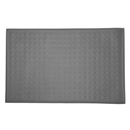 Silikon -Haustier -Fütterungsmatte | Flüssigkeit - & Slip - Proof Hundekatze Schüsselkissen | Lebensmittelmatte für Böden/Reisen/Zuhause | Einfacher Aufrechterhalten von (Grey) von FRELEAN