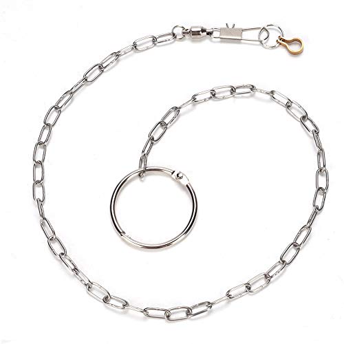 Stainless Steel Parrot Harness | 4 - Size Foot Chain for Aratinga/Psittacula/Psittacus/Pyrrhura | 22 Inch Safe Training Anklet (Gray parrot) von FRELEAN