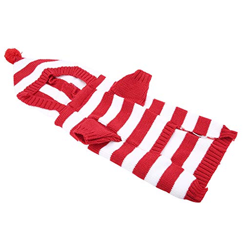Streifen Rollkragenpets -Haustierpullover für Hunde & Katzen | Warme und atmungsaktive Winterkleidung | Mode Cartoon Design/wiederverwendbares Polyestermaterial | 5 Größen S - (XL) von FRELEAN