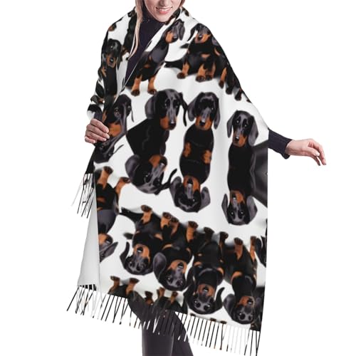 Grüne Libelle bleiben schick und warm: Strickschal mit Quasten, ideal für jeden Fashionista-Kleiderschrank, Dackel, Hund, Einheitsgröße Grüne Libelle bleiben schick und warm: Strickschal mit Quasten, ideal für jeden Fashionista-Kleiderschrank, Dackel, Hund, Einheitsgröße von FRESQA