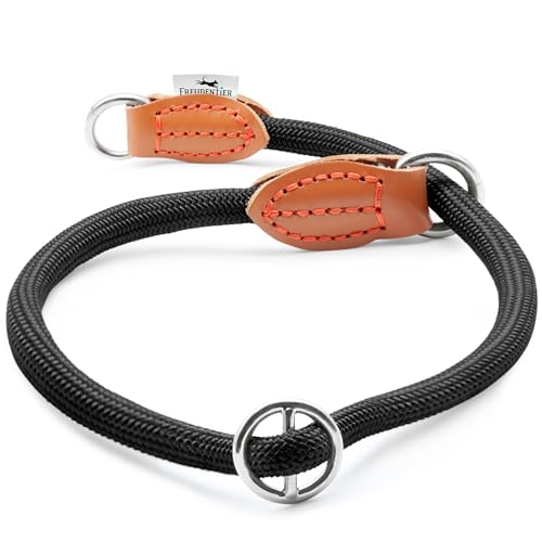 FREUDENTIER Zugstopp Halsband Hunde - Robuster Zugstopp für maximale Sicherheit - Hundehalsband Zugstopp für kleine, mittelgroße & große Hunde (Schwarz, M) von FREUDENTIER