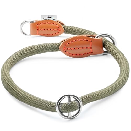 FREUDENTIER Zugstopp Halsband Hunde - Robuster Zugstopp für maximale Sicherheit - Hundehalsband Zugstopp für kleine, mittelgroße & große Hunde (Waldgrün, M) von FREUDENTIER