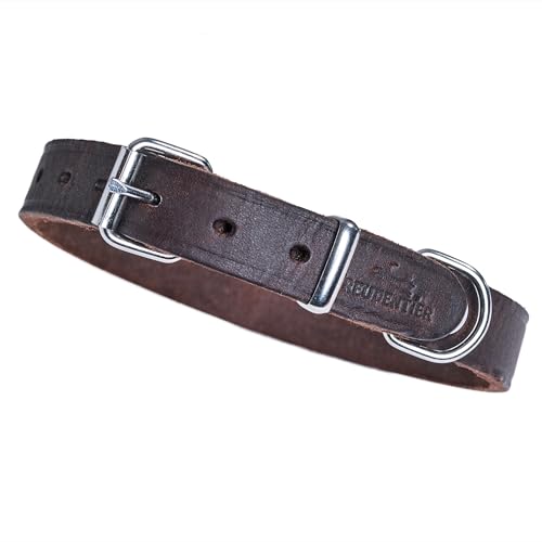 hundehalsband Fettleder (Chocolate, 29-40,5cm) von FREUDENTIER