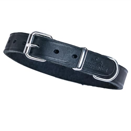 hundehalsband Fettleder (Midnight, 38-50cm) von FREUDENTIER