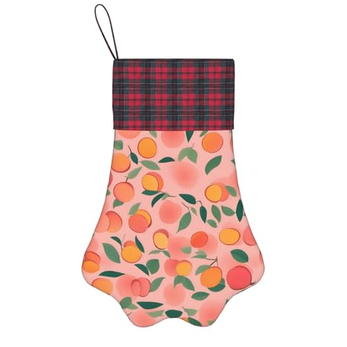 Personalisierte Hund Weihnachtsstrumpf mit hängenden Gurt - Vintage und Warme Urlaub Dekoration Rosa Pfirsich Muster Nahtlose Muster 1 Personalisierte Hund Weihnachtsstrumpf mit hängenden Gurt - Vintage und Warme Urlaub Dekoration Rosa Pfirsich Muster Nahtlose Muster 1 von FRGMNT