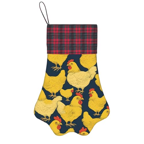 Personalisierter Hunde-Weihnachtsstrumpf mit Aufhängeband - Vintage und warme Urlaubsdekoration Gelbes Huhn Personalisierter Hunde-Weihnachtsstrumpf mit Aufhängeband - Vintage und warme Urlaubsdekoration Gelbes Huhn von FRGMNT