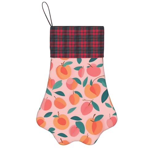 Personalisierter Hunde-Weihnachtsstrumpf mit Aufhängeband - Vintage und warme Urlaubsdekoration rosa Pfirsichmuster nahtloses Muster Personalisierter Hunde-Weihnachtsstrumpf mit Aufhängeband - Vintage und warme Urlaubsdekoration rosa Pfirsichmuster nahtloses Muster von FRGMNT