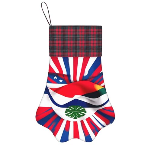 Personalisierter Hunde-Weihnachtsstrumpf mit Aufhängegurt – Vintage und warme Urlaubsdekoration Costa Rica Flagge Personalisierter Hunde-Weihnachtsstrumpf mit Aufhängegurt – Vintage und warme Urlaubsdekoration Costa Rica Flagge von FRGMNT