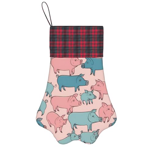 Personalisierter Hunde-Weihnachtsstrumpf mit Aufhängegurt – Vintage und warme Urlaubsdekoration mit niedlichem Schweine-Muster Personalisierter Hunde-Weihnachtsstrumpf mit Aufhängegurt – Vintage und warme Urlaubsdekoration mit niedlichem Schweine-Muster von FRGMNT