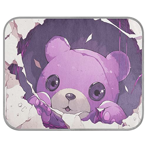 FRODOTGV Bear Behind The Purple Broken Wall Ice Cool Pads Summer Washable Dog Crate Pad Zwinger Dogs Cooling Sleeping Pad Cooling Mat,Small von FRODOTGV