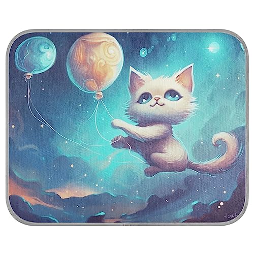 FRODOTGV Bunte Luftballons, schwimmende süße Katze, kühlende Bettmatten, Sommermatte, waschbar, Kühlmatte, Haustierhütten, Eiskühlkissen, Größe M von FRODOTGV