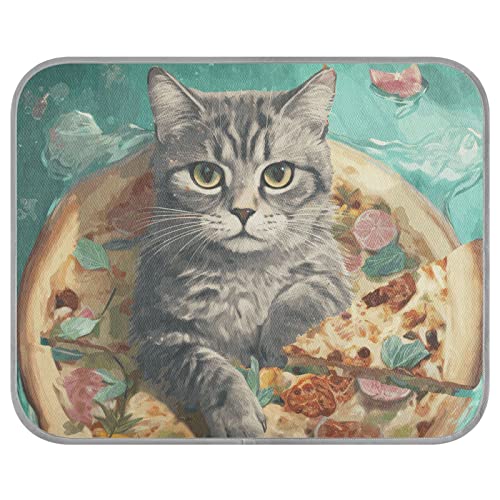 FRODOTGV Cat on Pizza Ice Cool Pads für Hunde/Katzen, kühlende Isomatte, waschbare Hundehütten, Kühlmatte, Hundekäfig-Pad, klein FRODOTGV Cat on Pizza Ice Cool Pads für Hunde/Katzen, kühlende Isomatte, waschbare Hundehütten, Kühlmatte, Hundekäfig-Pad, klein von FRODOTGV