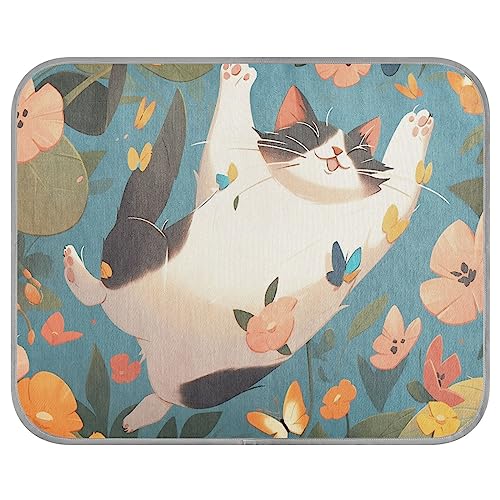 FRODOTGV Color Fat Cat Kühlmatte für Katzen, Zwinger, Haustiere, kühlende Sommer-Isomatte, atmungsaktive Haustierdecke, Größe M FRODOTGV Color Fat Cat Kühlmatte für Katzen, Zwinger, Haustiere, kühlende Sommer-Isomatte, atmungsaktive Haustierdecke, Größe M von FRODOTGV