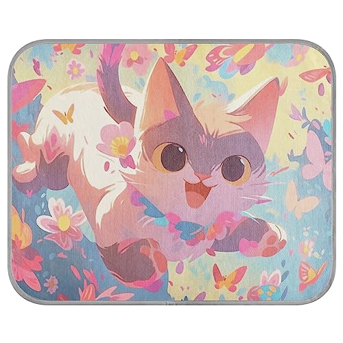 FRODOTGV Color Kitten Dog Crate Pad Washable Cooling Sleeping Pad Summer Cool Bed Mats for Zwinger Dogs Animals Cats,Small von FRODOTGV