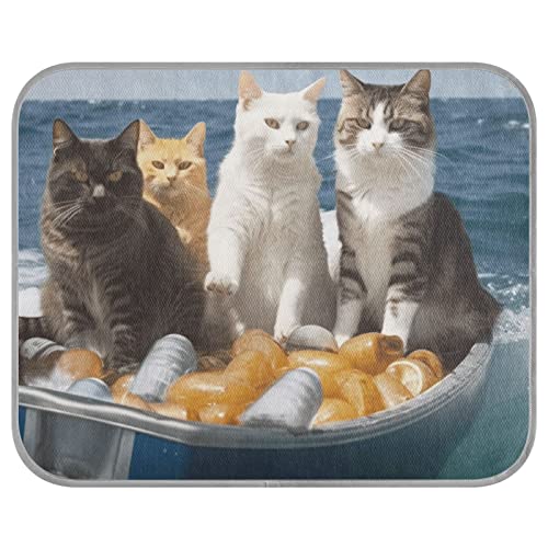 FRODOTGV Drei Segelkatzen an Bord, Eiskühlkissen, waschbar, kühl, für den Sommer, Haustierdecke, für Katzen, Haustiere, Zwinger, Tiere, Größe M FRODOTGV Drei Segelkatzen an Bord, Eiskühlkissen, waschbar, kühl, für den Sommer, Haustierdecke, für Katzen, Haustiere, Zwinger, Tiere, Größe M von FRODOTGV