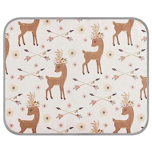 FRODOTGV Elegante Kühlmatte mit Hirschblumenkranz auf dem Kopf, kühlende Pads für Hunde, Katzen, Zwinger, Sommer, kühlende Isomatte, wiederverwendbare Kühlmatte, Größe M FRODOTGV Elegante Kühlmatte mit Hirschblumenkranz auf dem Kopf, kühlende Pads für Hunde, Katzen, Zwinger, Sommer, kühlende Isomatte, wiederverwendbare Kühlmatte, Größe M von FRODOTGV