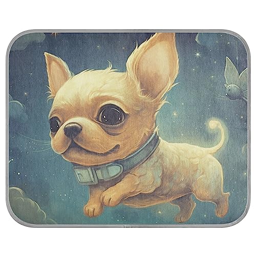 FRODOTGV Fantasy Cute Puppy Cool Bed Mats for Dogs/Cats, Cooling Sleeping Pad Washable Pets Animals Dog Crate Pad Pet Cool Blanket,Small von FRODOTGV