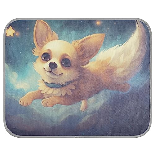 FRODOTGV Fantasy Cute Puppy Cool Bed Mats for Pets, Cats, Zwingers, Summer Pet Cool Blanket Breathable Ice Cool Pads, Medium von FRODOTGV