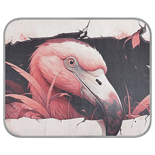 FRODOTGV Flamingo Pink zerrissenes Papierloch coole Bettmatten Sommer waschbar Haustier Kühldecke Zwinger Tiere Kühlende Isomatte Eiskühle Pads, Medium von FRODOTGV