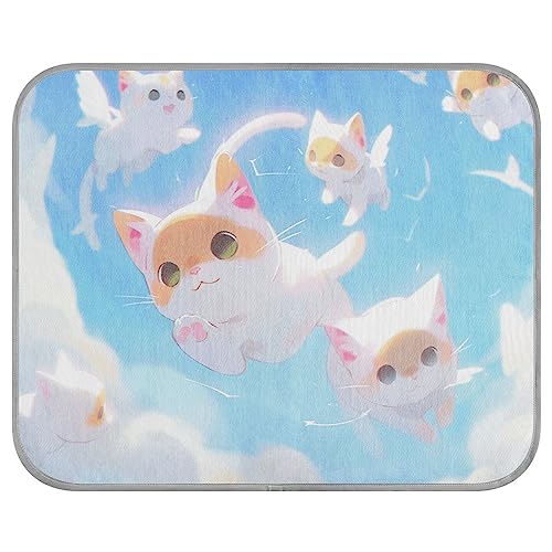 FRODOTGV Flying Cat Angels Kühlmatte für Hunde/Katzen, Hundekäfig-Pad, waschbar, Hundehütten, Haustier-Kühldecke, Eiskühl-Pads, Größe M FRODOTGV Flying Cat Angels Kühlmatte für Hunde/Katzen, Hundekäfig-Pad, waschbar, Hundehütten, Haustier-Kühldecke, Eiskühl-Pads, Größe M von FRODOTGV