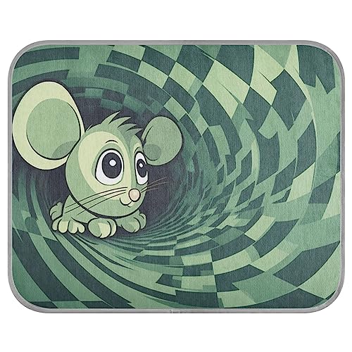 FRODOTGV Grüne quadratische Wirbel-Cartoon-Maus Haustier coole Decke für Tiere, Katzen, Haustiere, Sommer-Hundekäfig-Pad, waschbar, kühle Bettmatten, klein FRODOTGV Grüne quadratische Wirbel-Cartoon-Maus Haustier coole Decke für Tiere, Katzen, Haustiere, Sommer-Hundekäfig-Pad, waschbar, kühle Bettmatten, klein von FRODOTGV