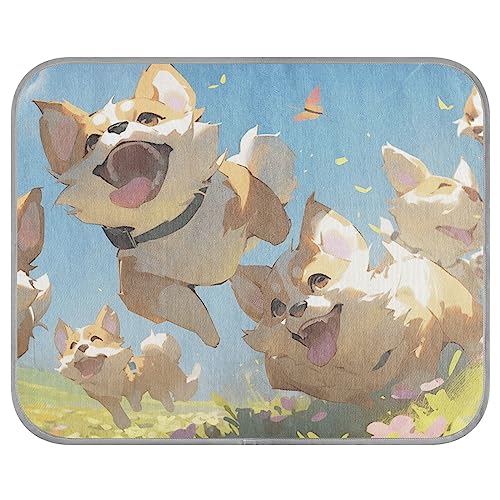 FRODOTGV Happy Puppy Flying on Colorful Background Ice Cool Pads for Cats, Zwingers, Animals, Summer Cooling Sleeping Pad Reusable Dog Crate Pad, Medium FRODOTGV Happy Puppy Flying on Colorful Background Ice Cool Pads for Cats, Zwingers, Animals, Summer Cooling Sleeping Pad Reusable Dog Crate Pad, Medium von FRODOTGV