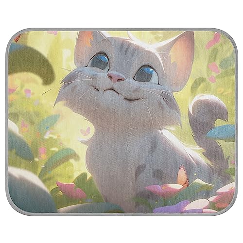 FRODOTGV Kätzchen in den Blumen, kühlende Pads für den Sommer, waschbar, für Hundekäfig, Tiere, Katzen, coole Bettmatten, Haustier-coole Decke, klein FRODOTGV Kätzchen in den Blumen, kühlende Pads für den Sommer, waschbar, für Hundekäfig, Tiere, Katzen, coole Bettmatten, Haustier-coole Decke, klein von FRODOTGV