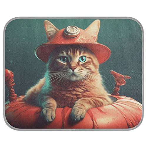 FRODOTGV Katze in rotem Hut ist auf roter Krabbe, schwimmende Eiskühl-Pads für Hunde/Katzen, kühlende Isomatte, waschbare Hundehütten, Kühlmatte, Hundekäfig-Pad, klein FRODOTGV Katze in rotem Hut ist auf roter Krabbe, schwimmende Eiskühl-Pads für Hunde/Katzen, kühlende Isomatte, waschbare Hundehütten, Kühlmatte, Hundekäfig-Pad, klein von FRODOTGV