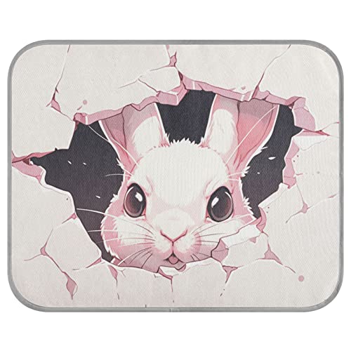 FRODOTGV Kühldecke für Hunde/Katzen, niedliches kleines Häschen hinter rosa Wand, kühlende Pads, waschbare Hundehütten, Katzen, Hundekäfig, kühle Bettmatten, Größe M FRODOTGV Kühldecke für Hunde/Katzen, niedliches kleines Häschen hinter rosa Wand, kühlende Pads, waschbare Hundehütten, Katzen, Hundekäfig, kühle Bettmatten, Größe M von FRODOTGV